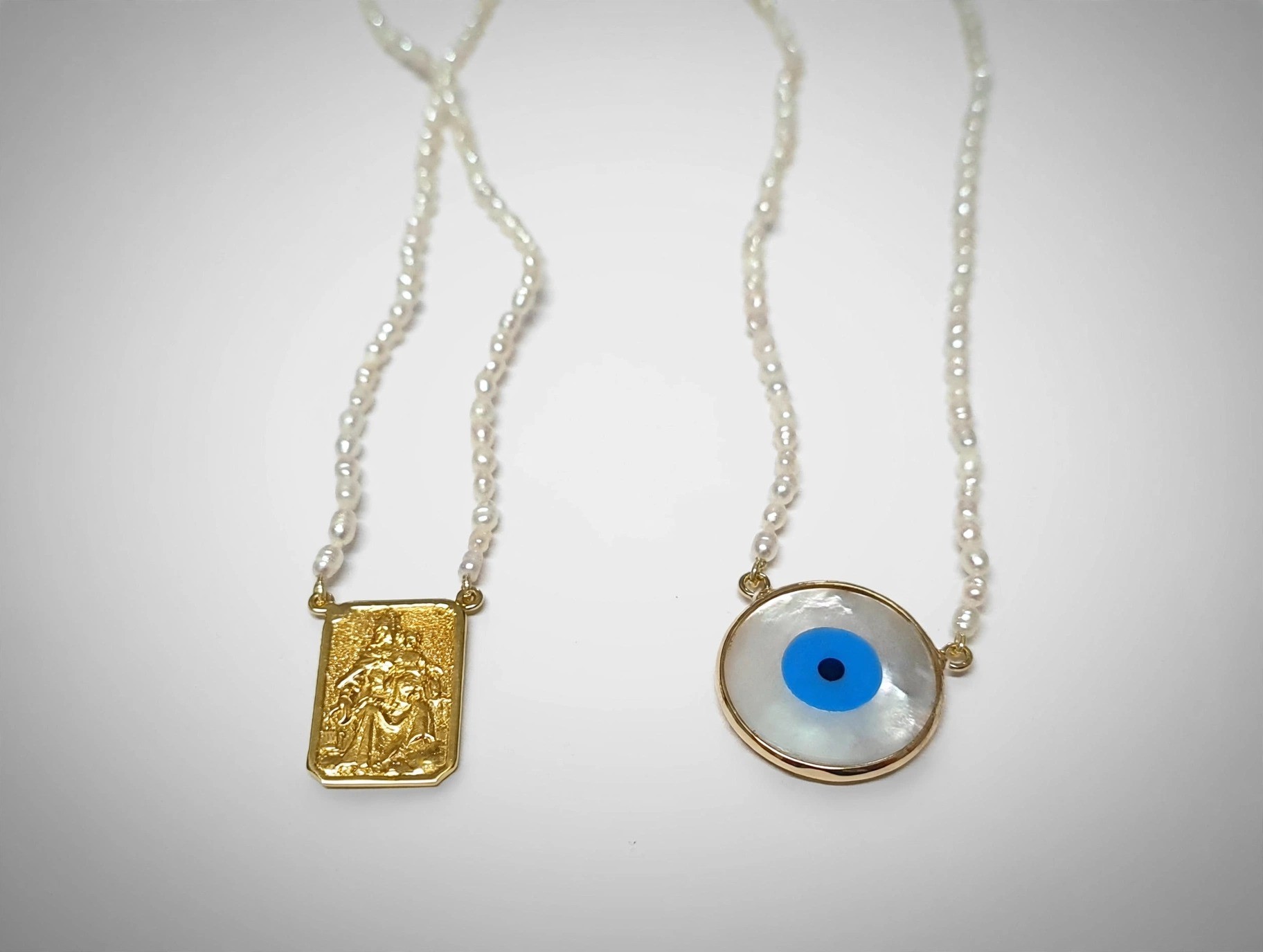 Escapulário em Ouro 18k com Pérola II