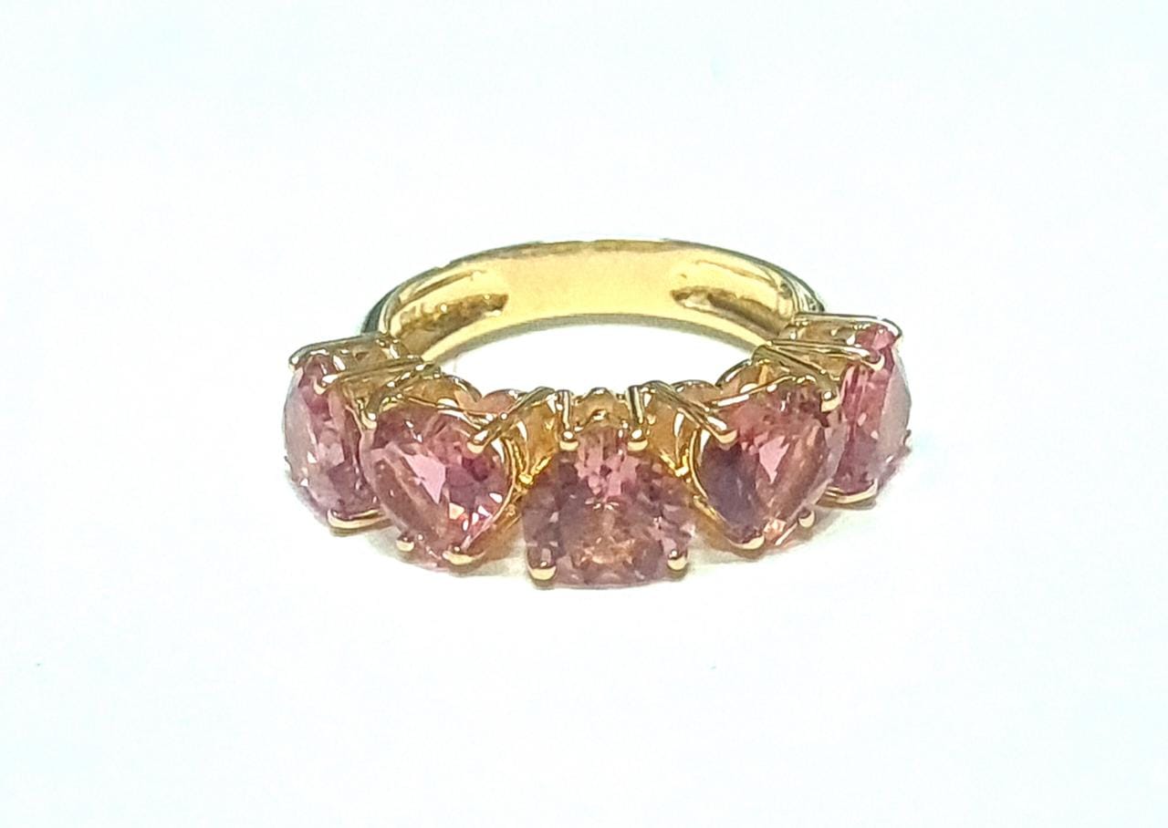 Meia Aliança Coração em Ouro Amarelo 18k