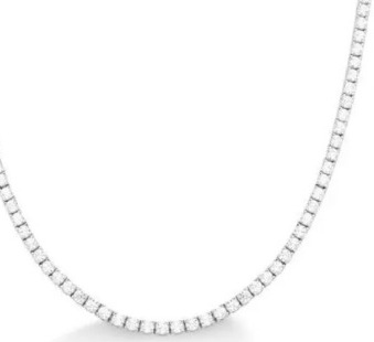 Colar Riviera em Ouro Branco 18k com Diamante