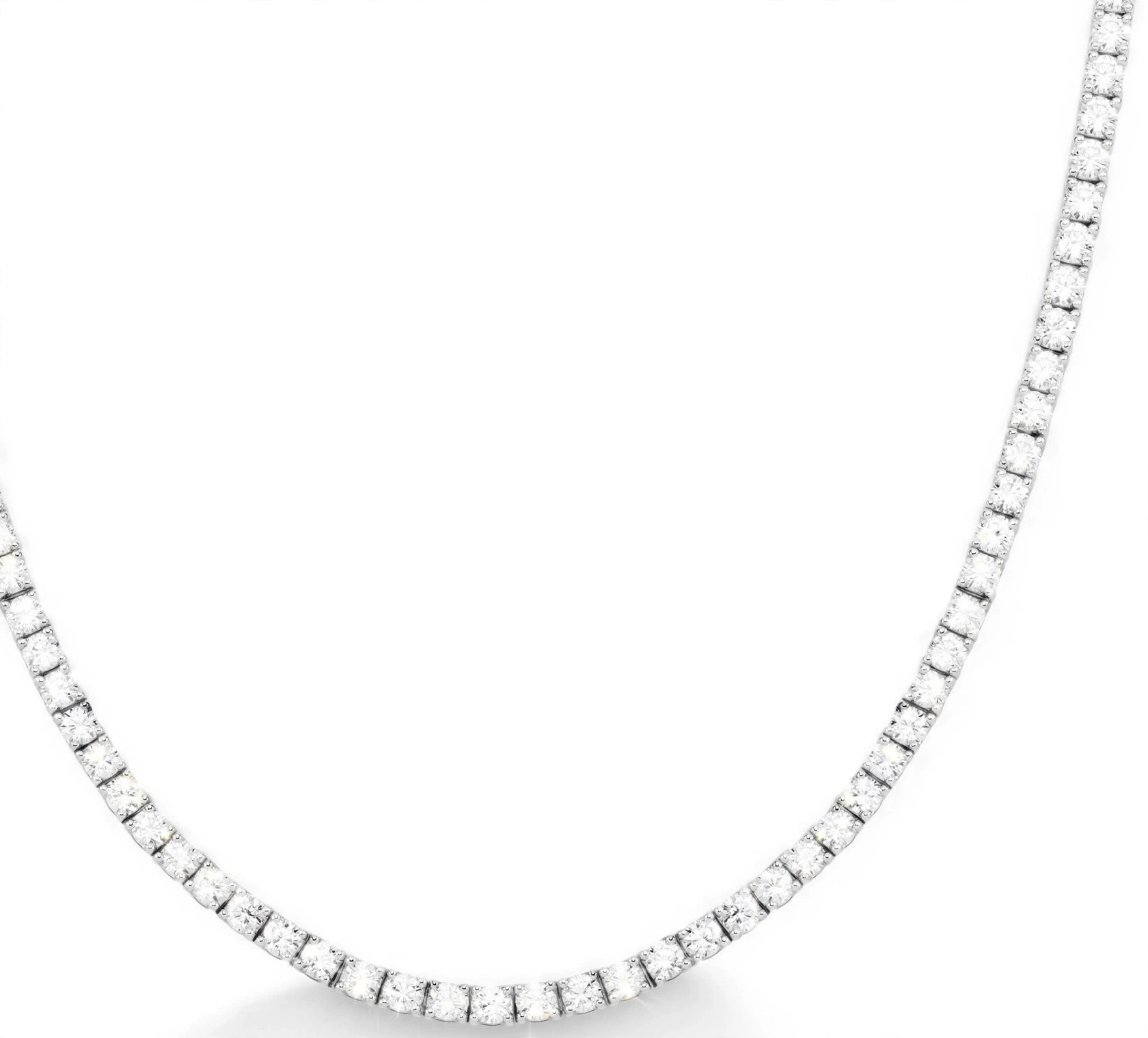 Colar Riviera em Ouro Branco 18k com Diamante