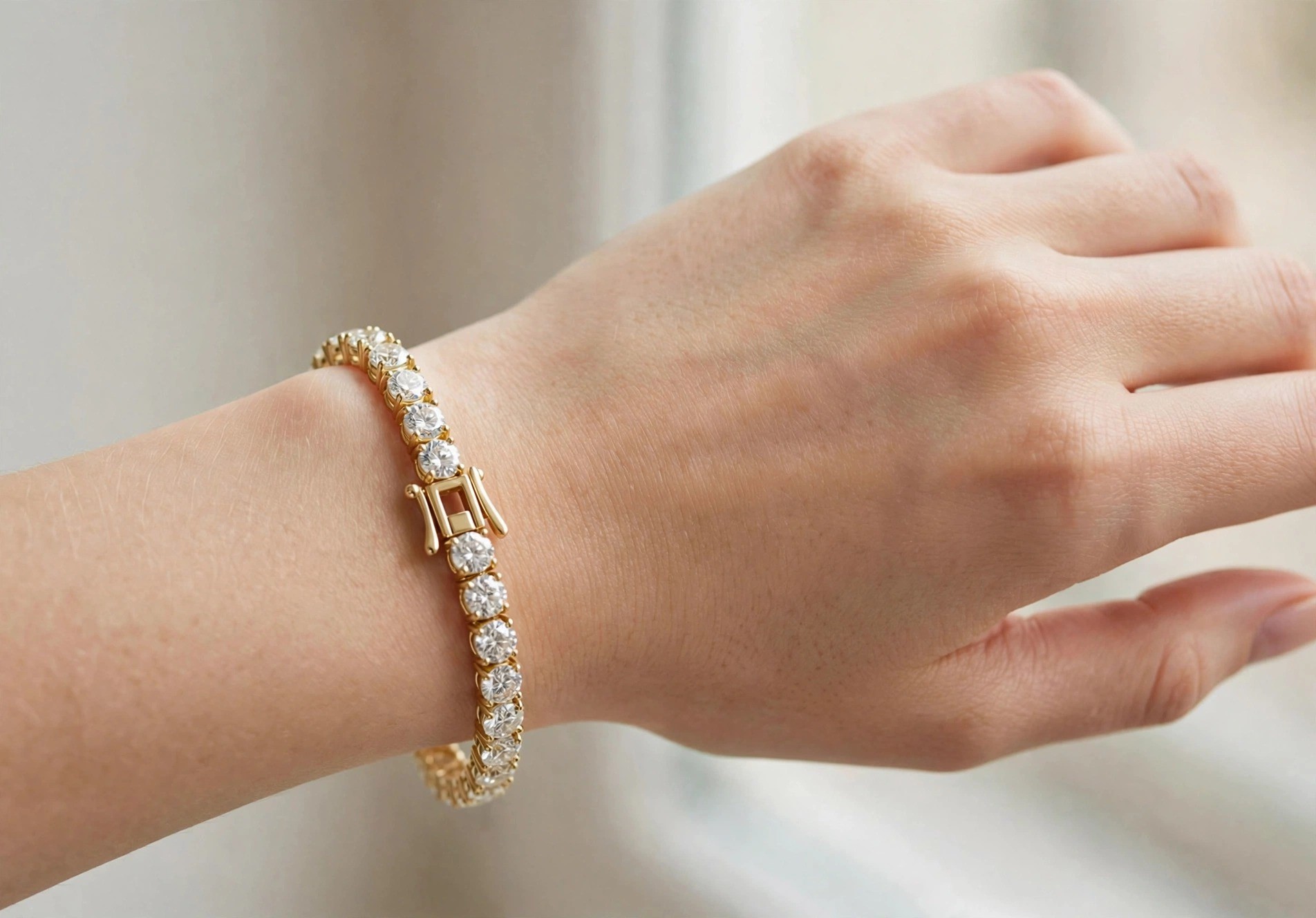 Pulseira Riviera em Ouro Branco 18k com Diamante II