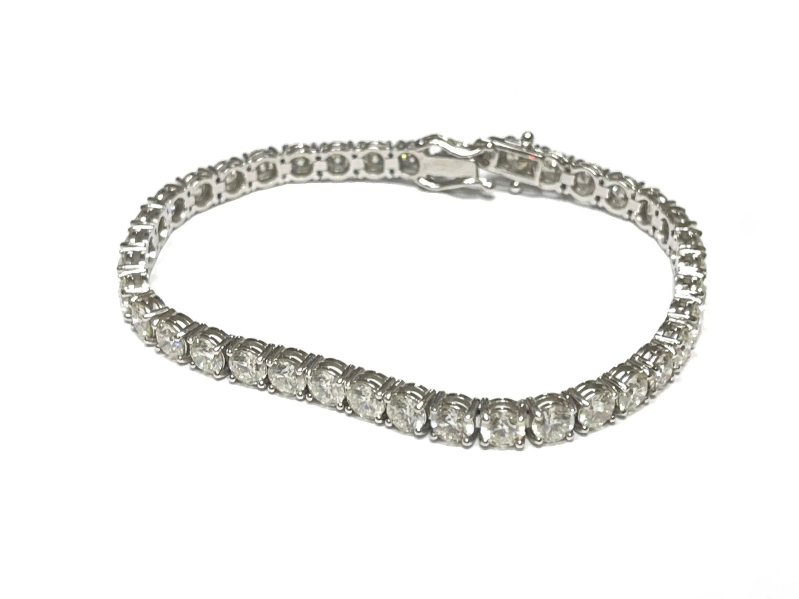 Pulseira Riviera em Ouro Branco 18k com Diamante