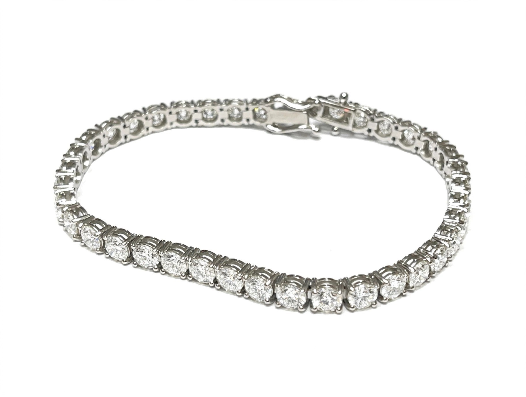 Pulseira Riviera em Ouro Branco 18k com Diamante