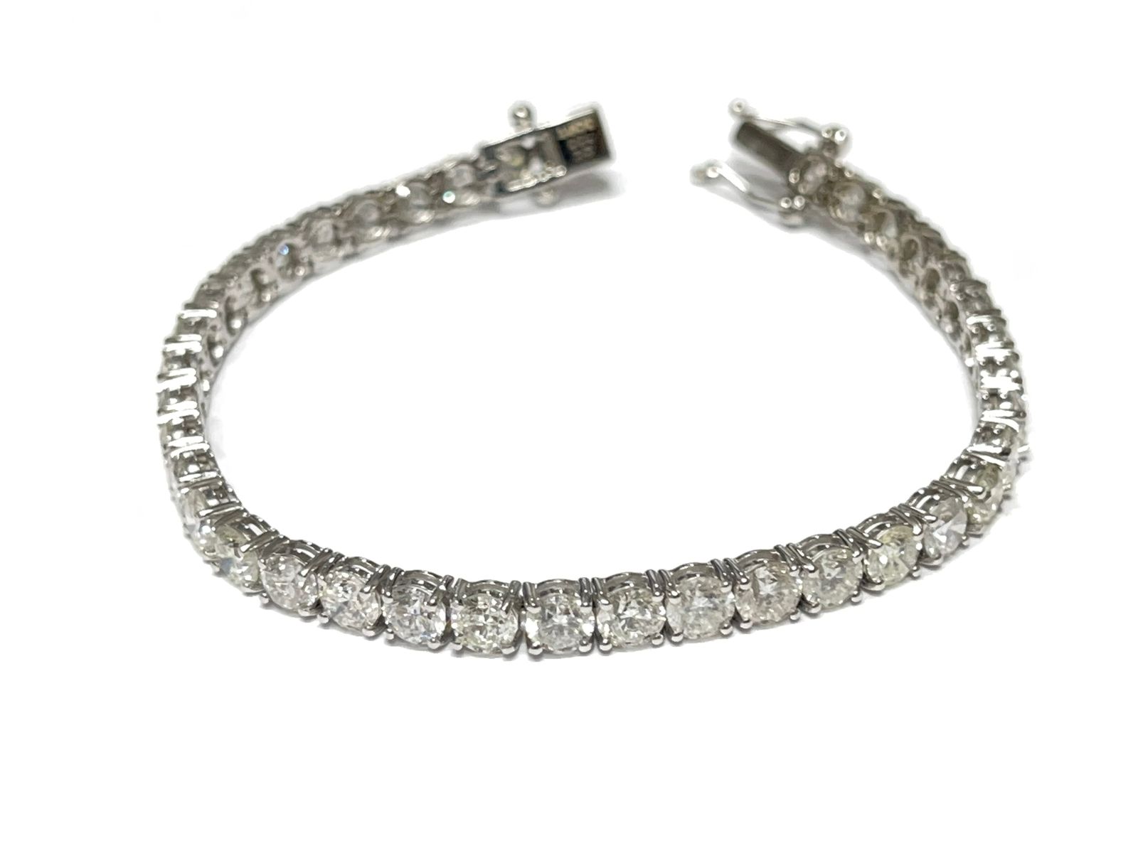Pulseira Riviera em Ouro Branco 18k
